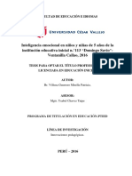 Inteligencia Emocional en Niños y Niñas de 5 Años de La Institución Educativa Inicial N.°113 "Domingo Savio"-Ventanilla Callao, 2016