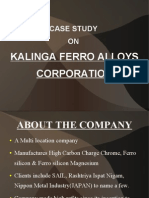 Case Study ON: Kalinga Ferro Alloys Corporation