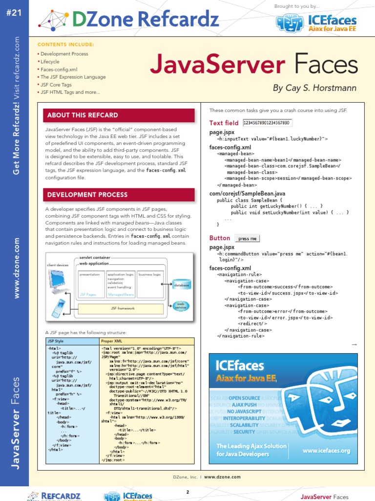 Rc021 JSF Online | PDF | Java Server Faces | Html Element