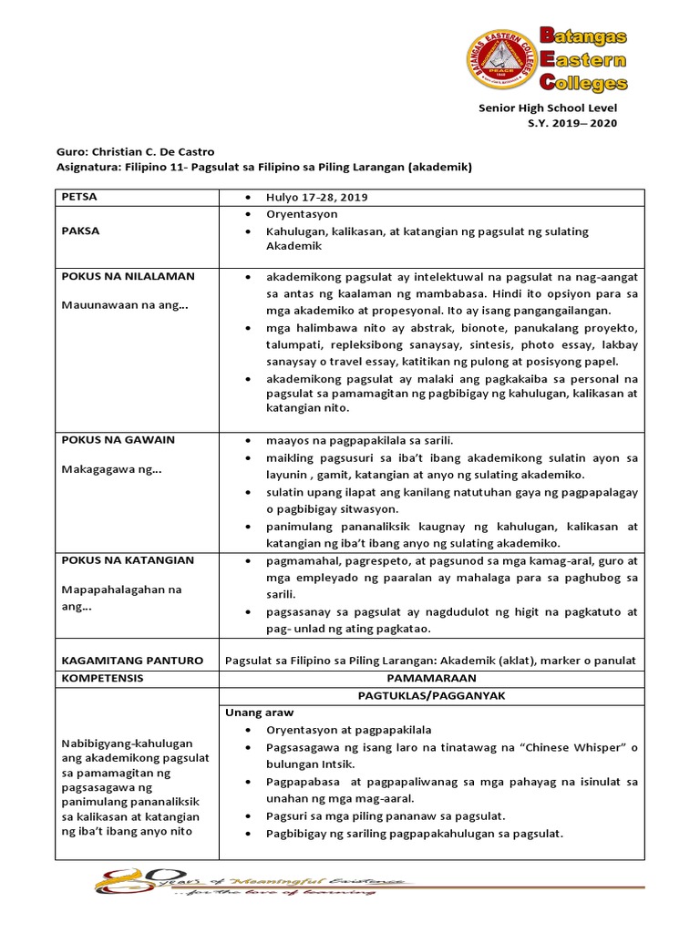 Katangian Ng Akademikong Pagsulat Concept Map - depaggo