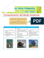 Contaminación Del Medio Ambiente para Tercero de Primaria