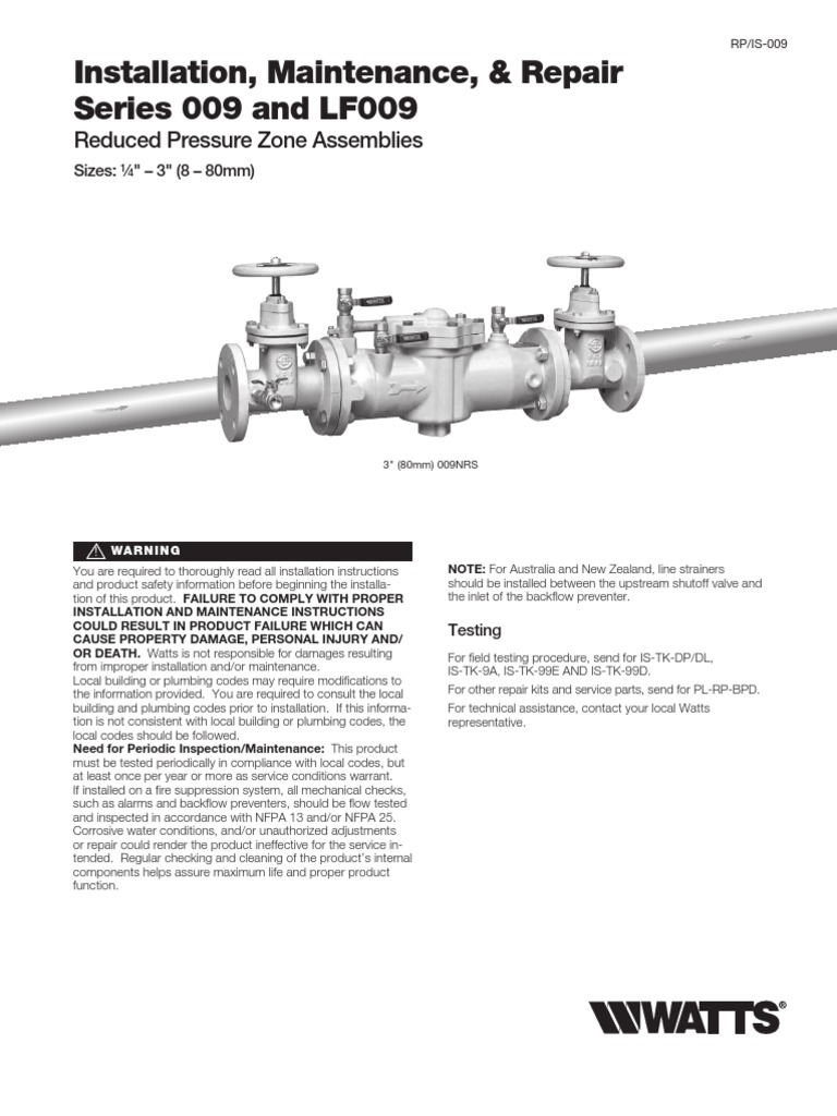 Series 009 Installation Instructions | PDF