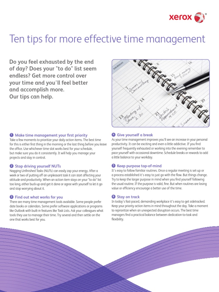 Tips For Effective Time Management PDF Time Management