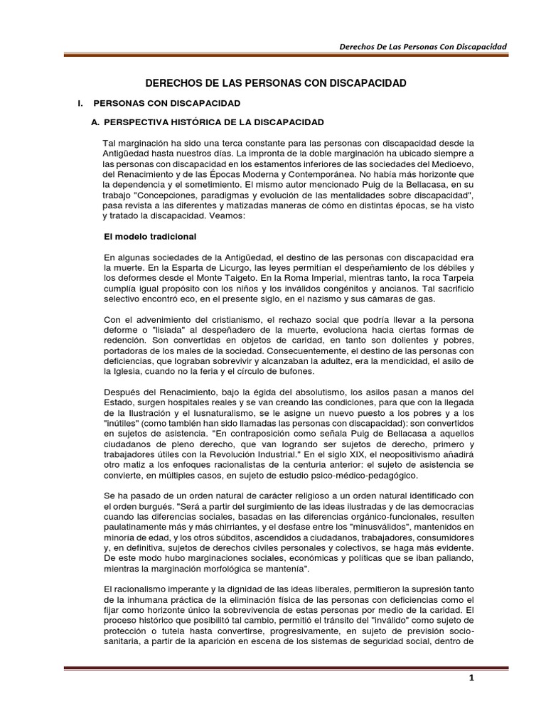 Derechos de Personas con Discapacidad | PDF | Invalidez | Derechos humanos