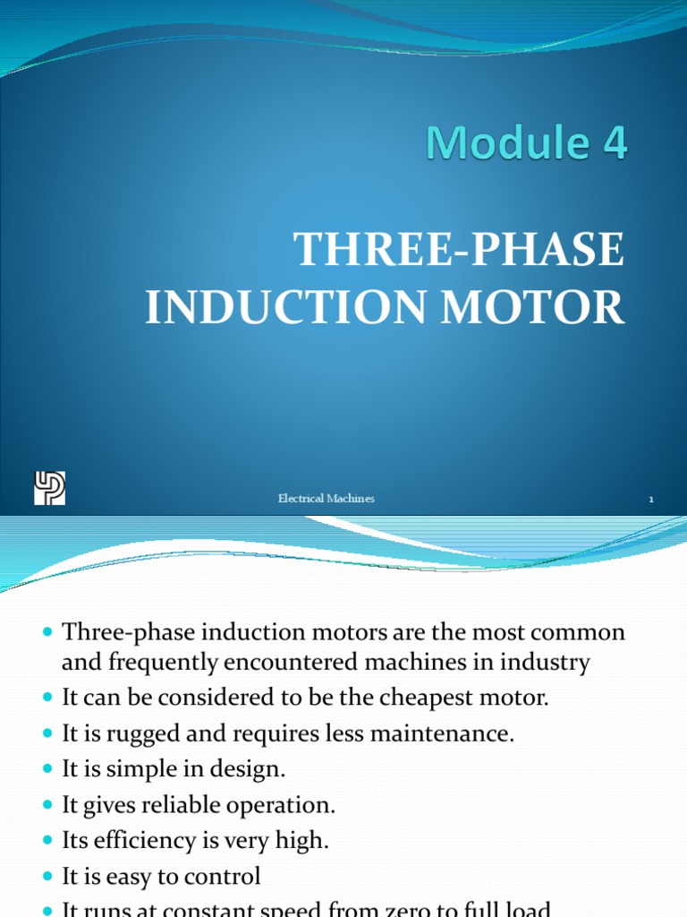 Three-Phase Induction Motor Overview | PDF | Electric Motor | Electric ...