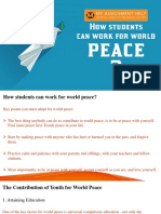 How Students Can Work For World Peace?