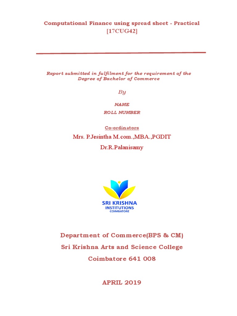 Computational Finance Training Report | PDF | Academic Degree | Career ...