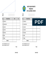 Kartu Praktek Penjas