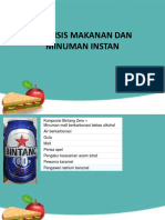 Analisis Makanan Dan Minuman Instan