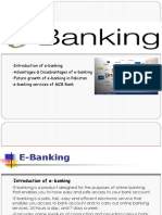 Introduction of E-Banking Advantages & Disadvantages of E-Banking Future Growth of E-Banking in Pakistan E-Banking Services of MCB Bank