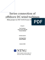 Series Connection of Offshore DC Wind Turbines: Mini Project in TET 4190 Power Electronics