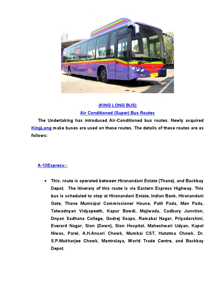 Best Ac Bus Routes | PDF | Transport | Business