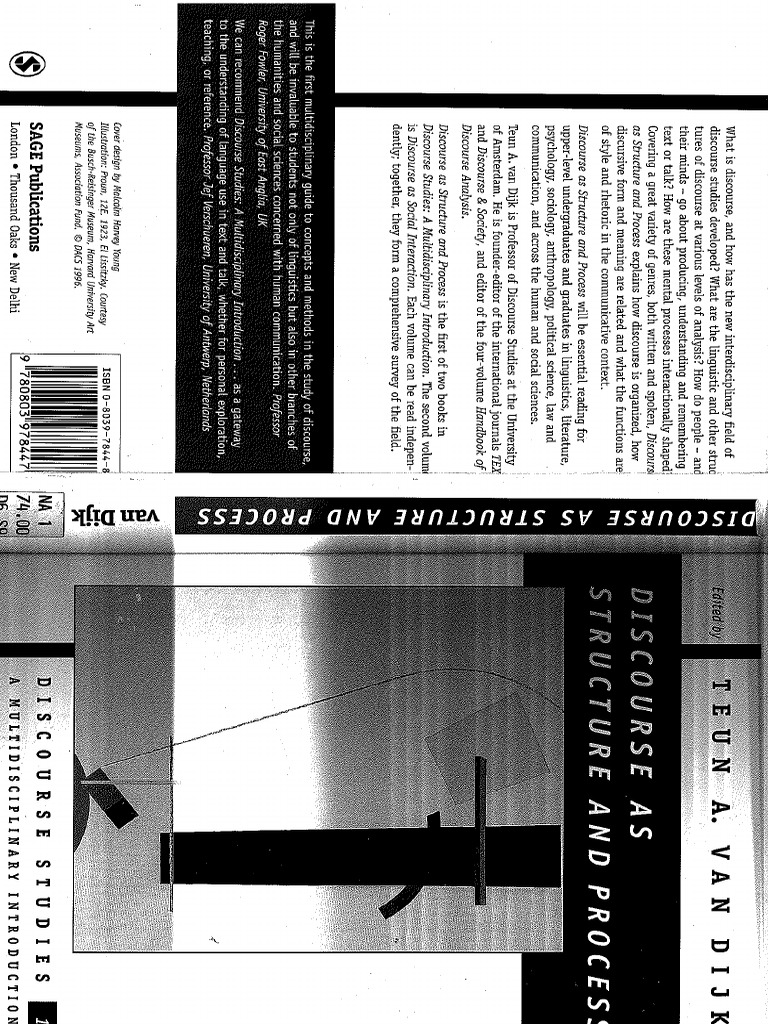 Van Dijk - Discourse As Structure and Process PDF | PDF