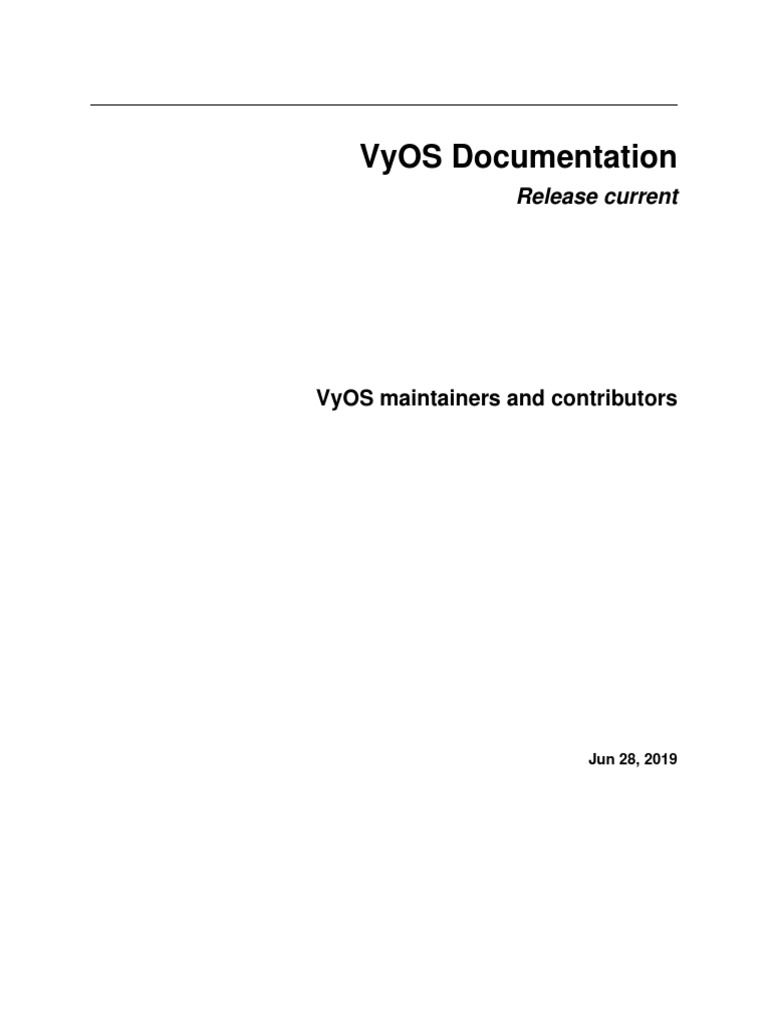 Vyos PDF | PDF | Communications Protocols | Networking Standards