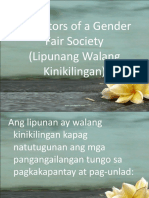 Sample Gender Fair Society Indicator