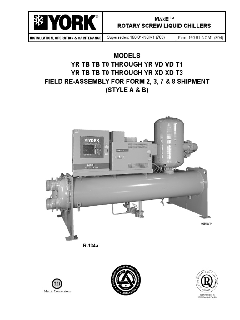 York Chiller PDF Pipe (Fluid Conveyance) Home Appliance