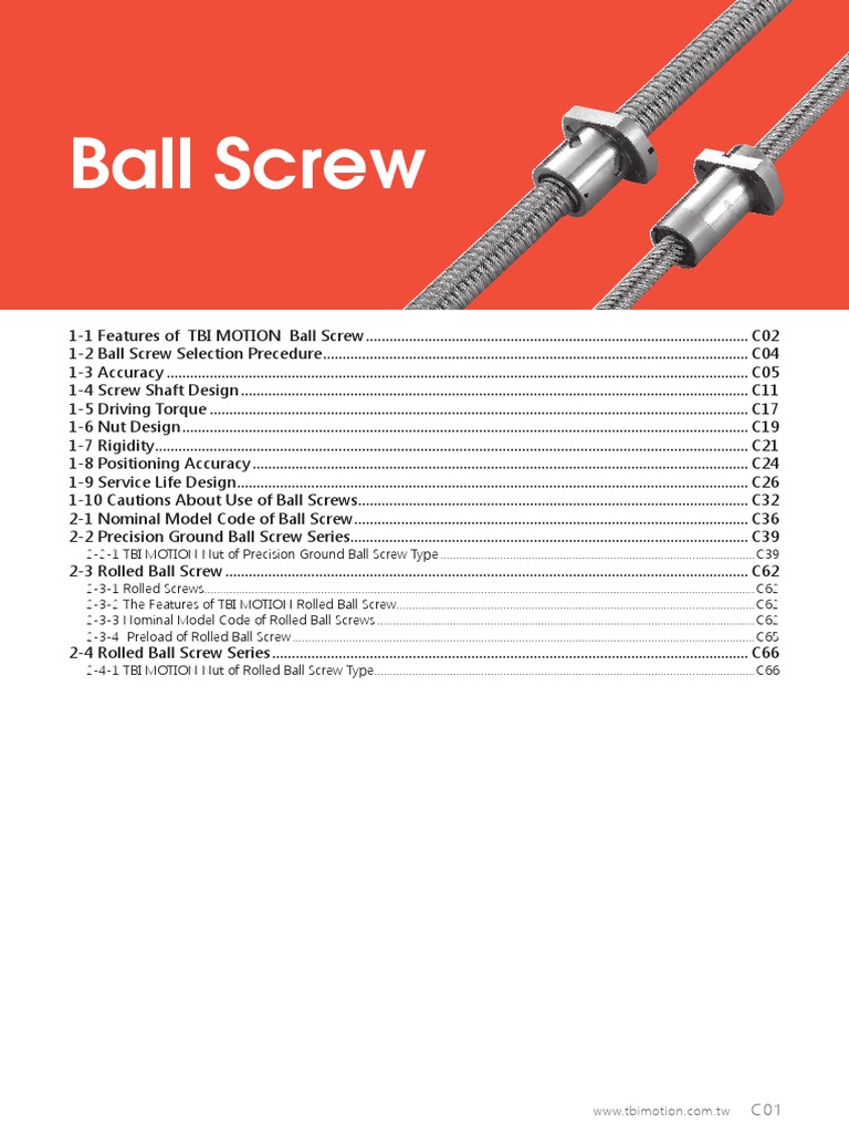 Tbimotion Ballscrew | PDF | Rotation Around A Fixed Axis | Screw