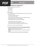 RfI Speaking Part 1 Worksheet PDF