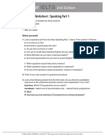 RfI Speaking Part 1 Worksheet PDF