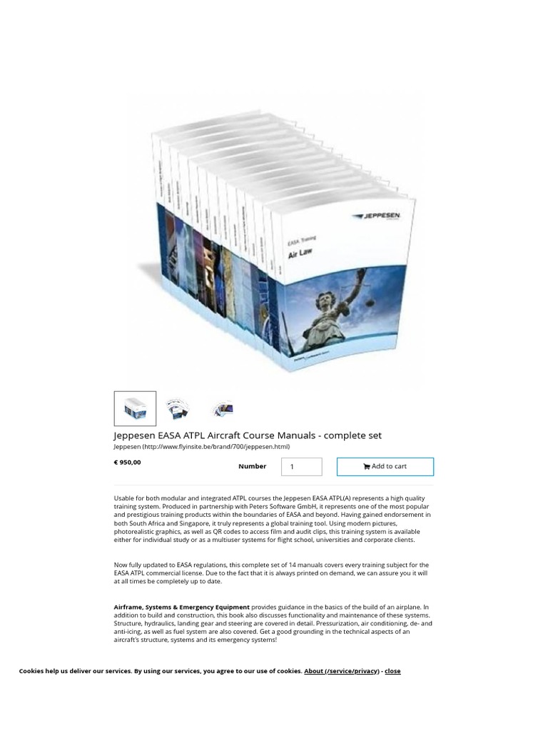 Jeppesen Easa Atpl Aircraft Course Manuals Complete Set Crewlounge Shop By Flyinsite Pdf Flight Navigation