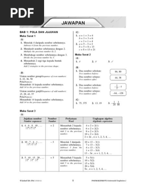 Jawapan Buku Modul Aktiviti Pintar Bestari Matematik Tingkatan 2