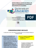 Formación Política para El Cultivo de Paces