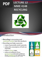 Lecture 12 Recycling