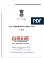 Brief Industrial Profile of Alwar District 2015-16: MSME-Development Institute