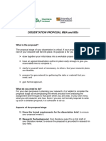 Dissertation Proposal Mbs or MSC PDF