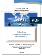 Evidencia 3.1. Actores de La Cadena de Abastecimiento