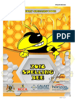 Spelling Bee 2018 Word List Secondary