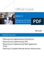 Microsoft Official Course: Designing and Implementing Remote Access Services