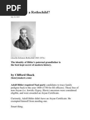 Was Hitler a Rothchild?