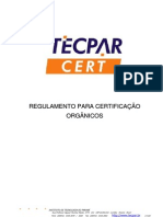 Tecpar - Relulamento Para Certificar Organicos - RC_CERT_P19