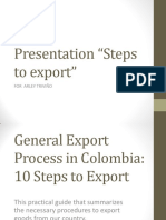 Presentation "Steps To Export": For Arley Triviño