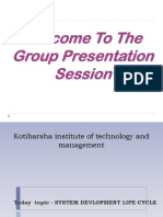 Welcome To The Group Presentation Session