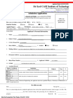 Sir Syed CASE Institute of Technology: Admission Application