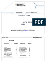 Listado de Precios 2019 Celam Actualizado