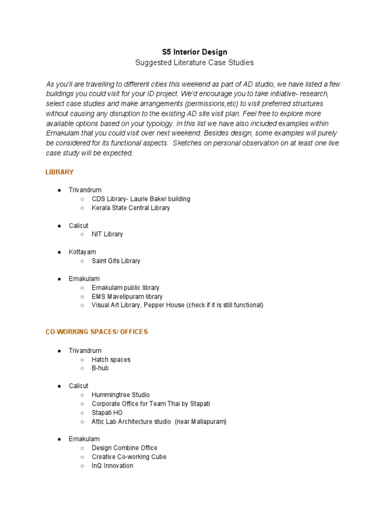 Interior Design Case Study | PDF | Design