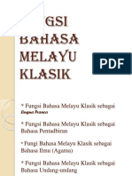 Fungsi Bahasa Melayu Klasik