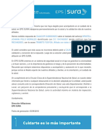 Cajacopi Subsidiado Kristell Johana Polo Morales CC 1047483067 Rechazado TRAMITE FOSYGA. Afiliado Con Datos Inconsistentes en ADRES