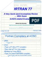 FORTRAN 77 Quick Review with GrADS Examples