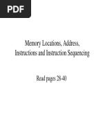 Memory Locations, Address, Instructions and Instruction Sequencing