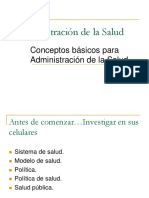 Conceptos Básicos para Administración de La Salud