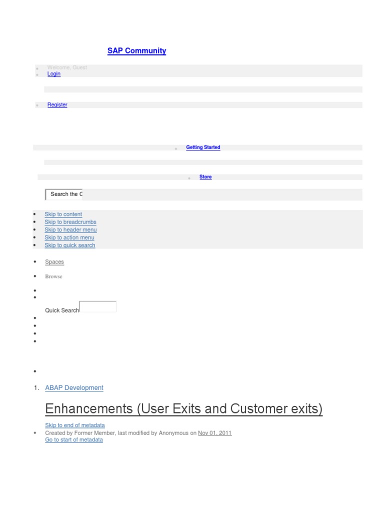 Enhancements (User Exits and Customer Exits) : Community WIKI | PDF ...