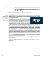 Development of A Rapidly Deployable Mobile Medical Unit For Emergency Disaster Settings