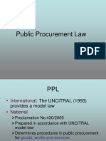 Public Procurement Laws