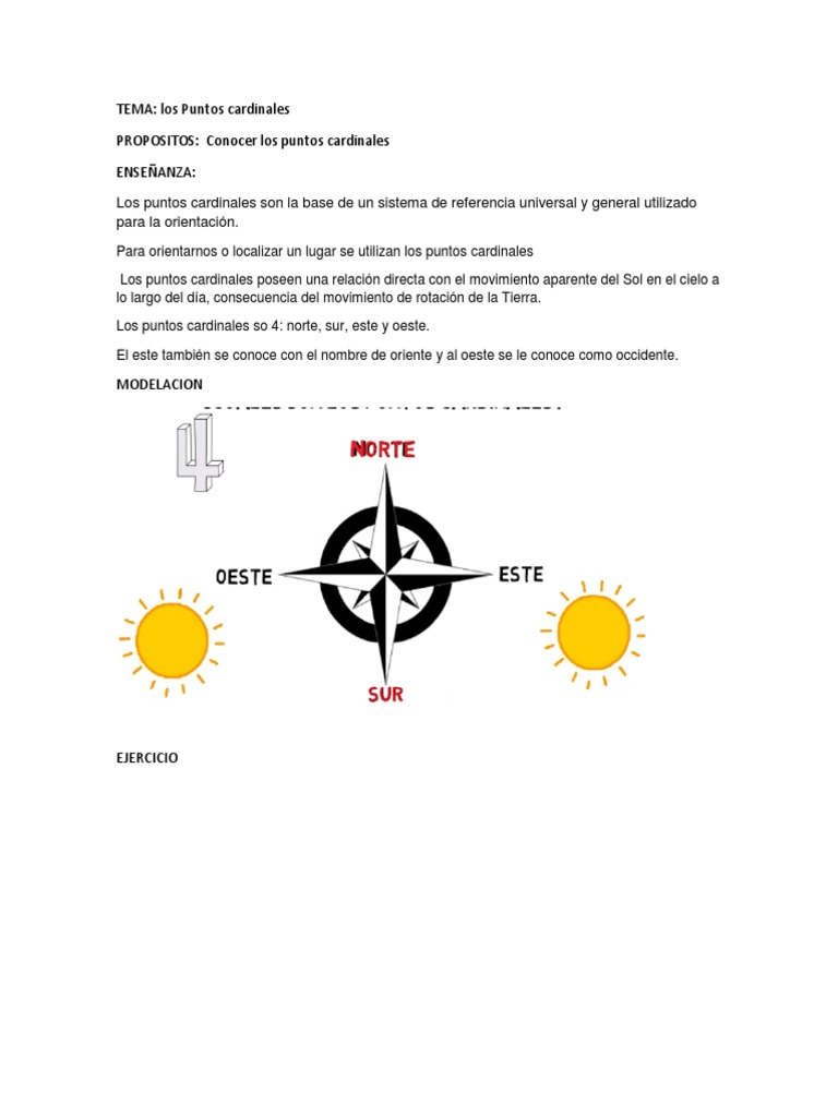Clase Puntos Cardinales | PDF | Relaciones personales, crianza y ...