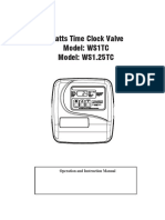 Time Clock Valve WS1TC, WS1.25TC Installation Instructions