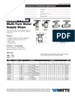 KwikStop Quarter-Turn Water Supply Stops Specification Sheet